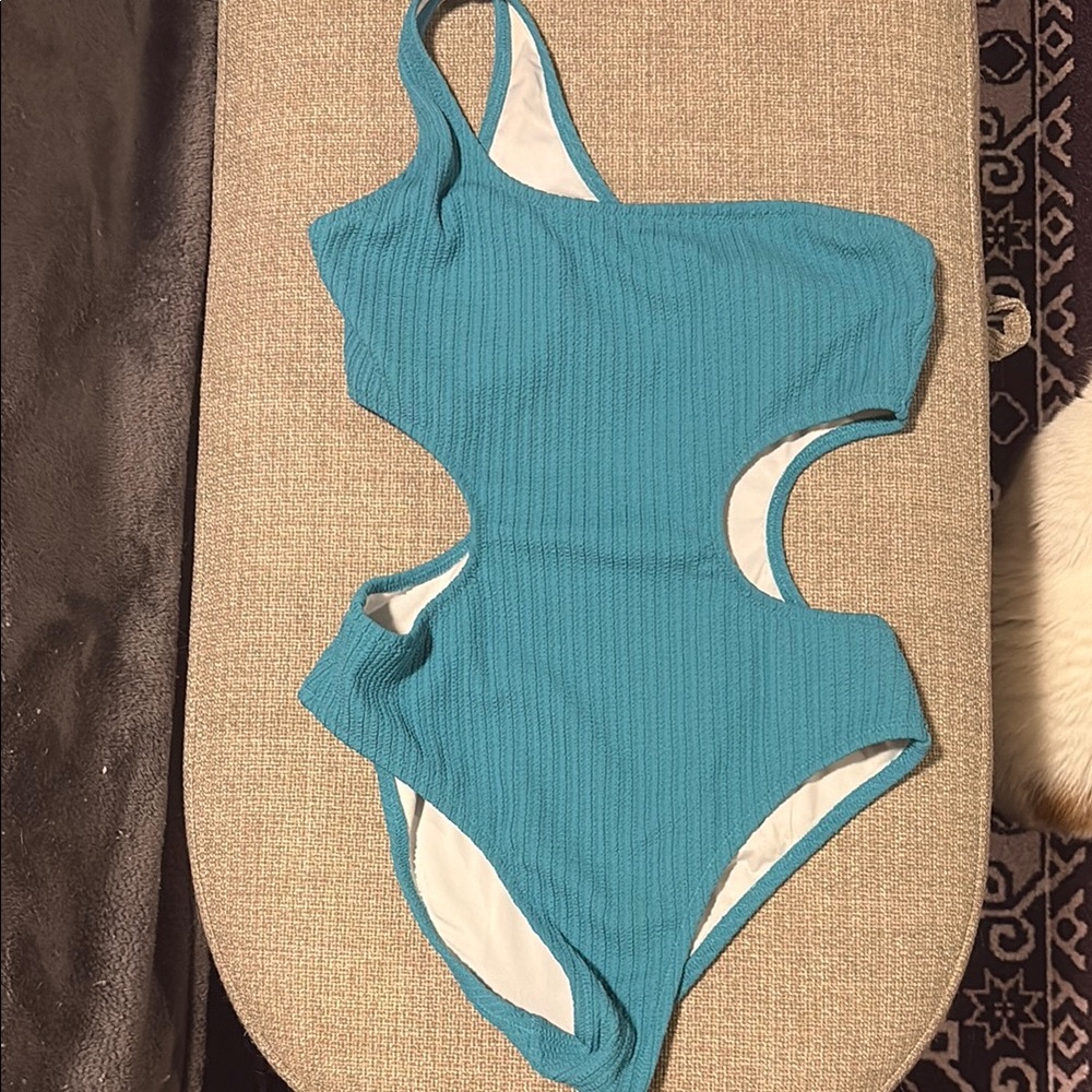 PINK Victoria's Secret Blue and White Swimsuit